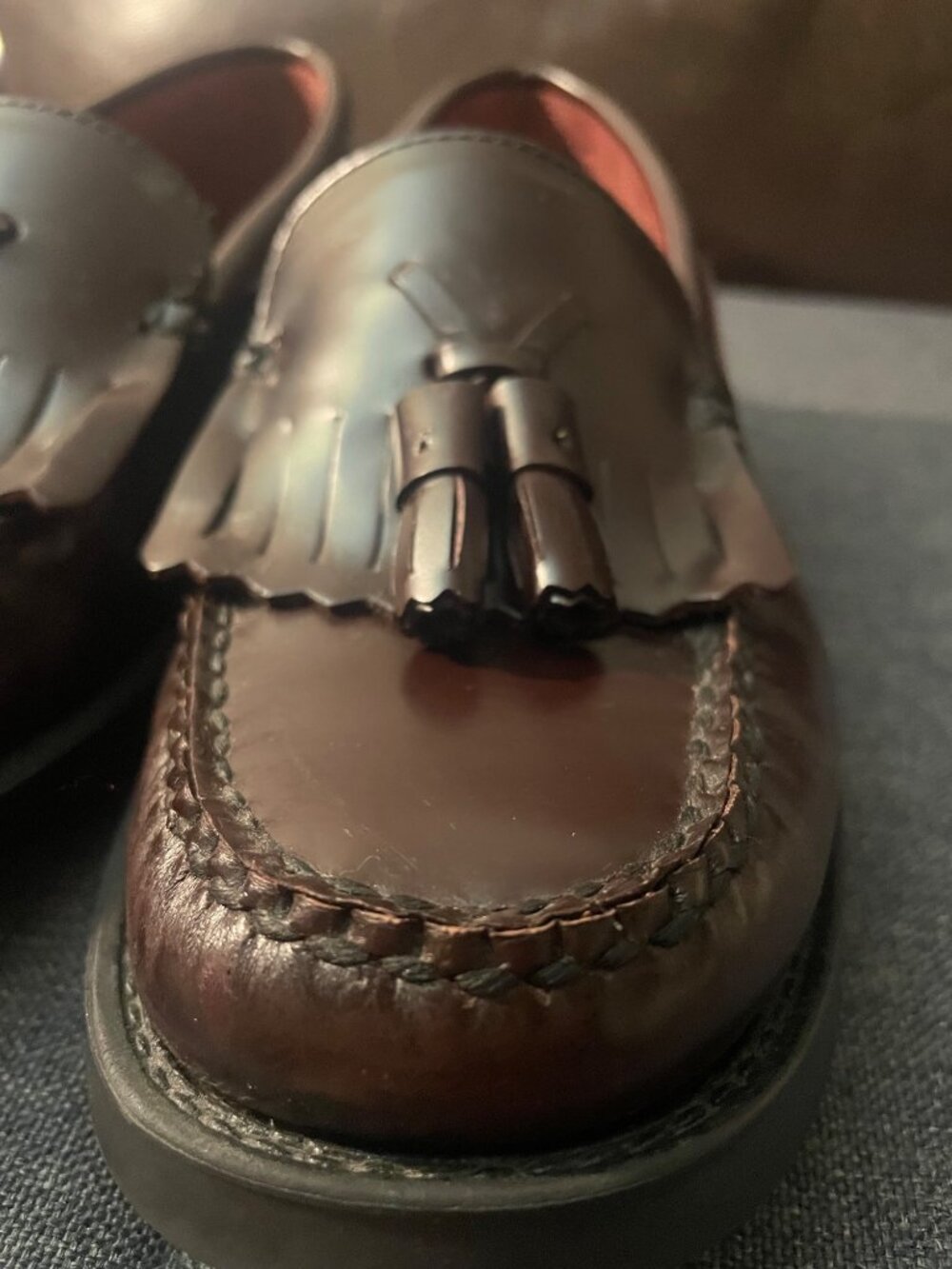 G.H. Bass Weejuns Marietta II Tassel Loafers Brown Leather Kiltie 6.5 Classic - Picture 5 of 10